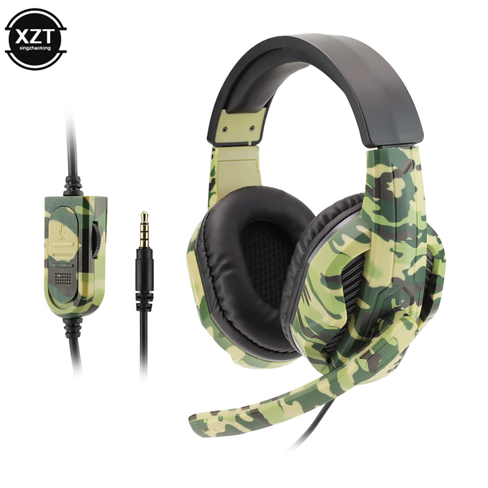 Esports Gaming Headphones - Casque de jeu Camouflage 3.5mm AUX